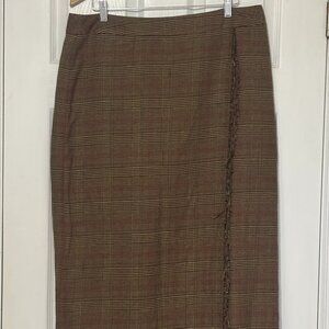 Vintage Bianca Nygard Houndstooth Fringed Skirt (S14)